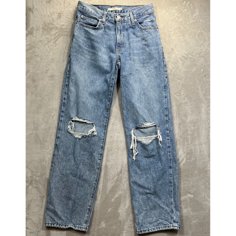 Levi's Women's Light Blue Distressed Boot Cut Jeans